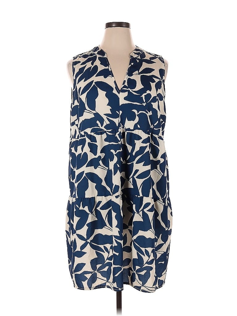 Pre-owned Shein Curve Casual Dress In Blue