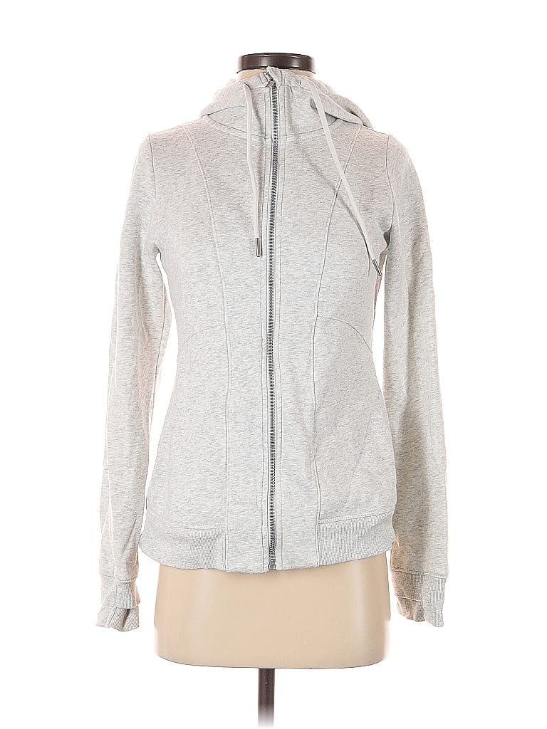 Pre-owned All In Motion Zip Up Hoodie In Silver