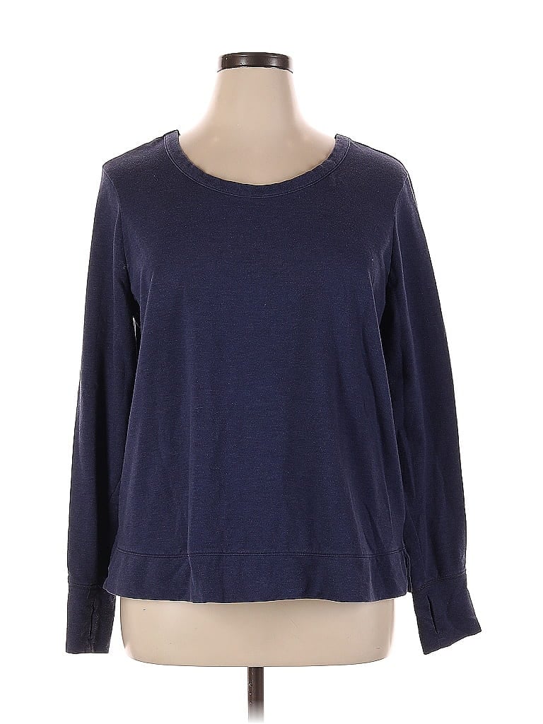 Pre-owned Active By Old Navy 3/4 Sleeve T-shirt In Blue