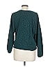 Sundays Animal Print Teal Pullover Sweater Size Lg (3) - photo 2