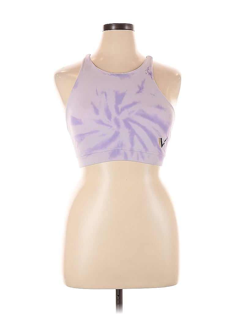 Pre-owned Assorted Brands Tank Top Purple Halter Neckline Tops