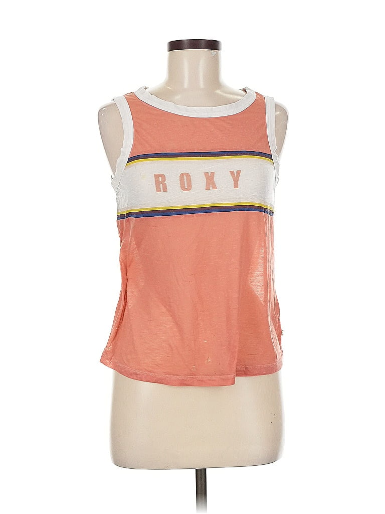 Pre-owned Roxy Tank Top Brown Halter Neckline Tops