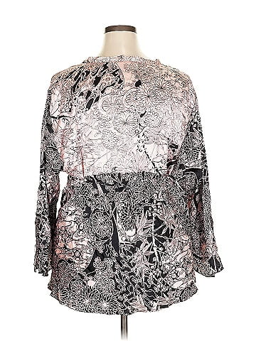 Sunny Leigh 3/4 Sleeve Silk Top (view 2)