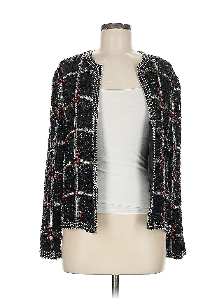 SCALA Pre-owned Silk Blazer Jacket In Black