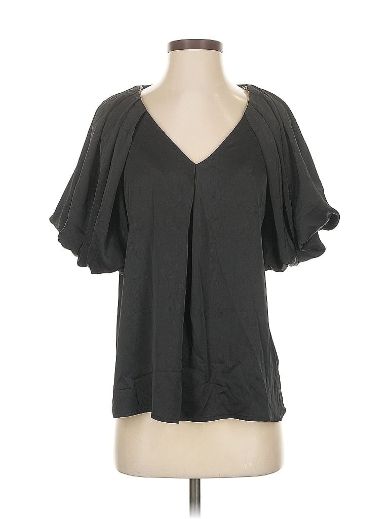 Pre-owned Entro Short Sleeve Blouse In Gray