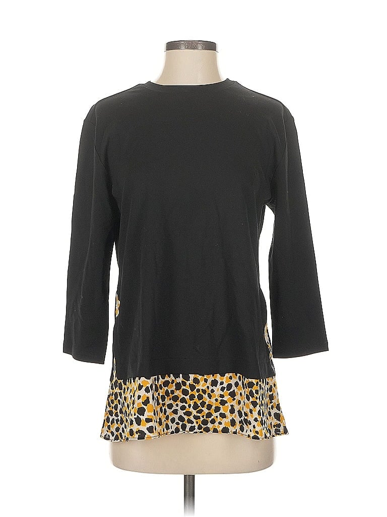 ANN TAYLOR Pre-owned 3/4 Sleeve Top Gray Crew Neck Tops