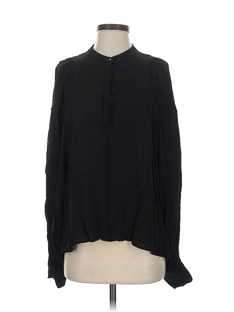 Pre-owned Mng Suit Long Sleeve Blouse In Black