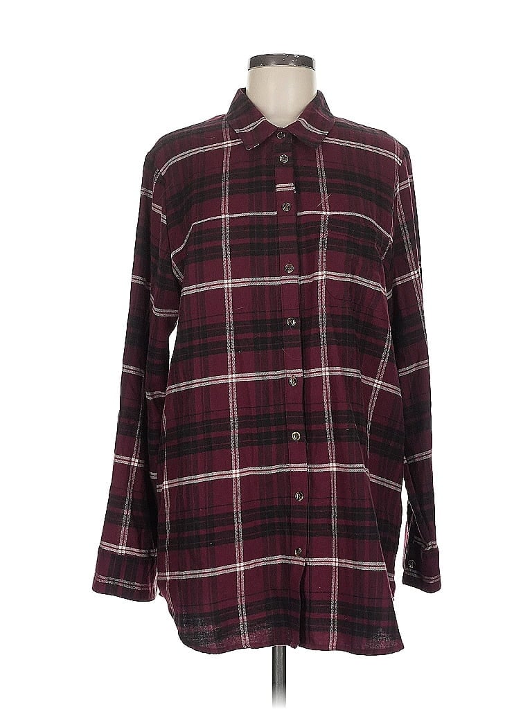 Pre-owned Free Press Casual Dress In Burgundy