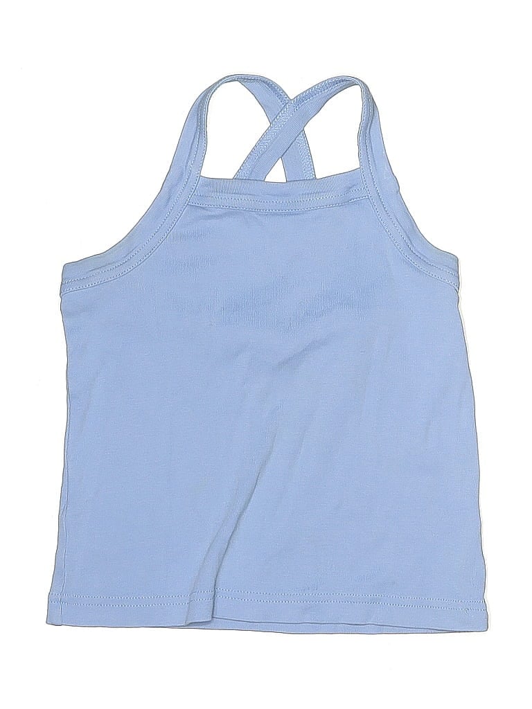 Pre-owned Hanna Andersson Kids' Tank Top Blue Halter Neckline Tops