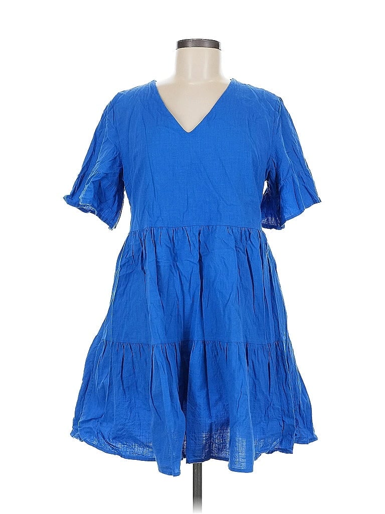 Pre-owned Assorted Brands Casual Dress In Blue