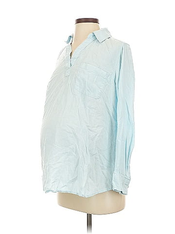 Isabel Maternity Long Sleeve Button-Down Shirt (view 1)
