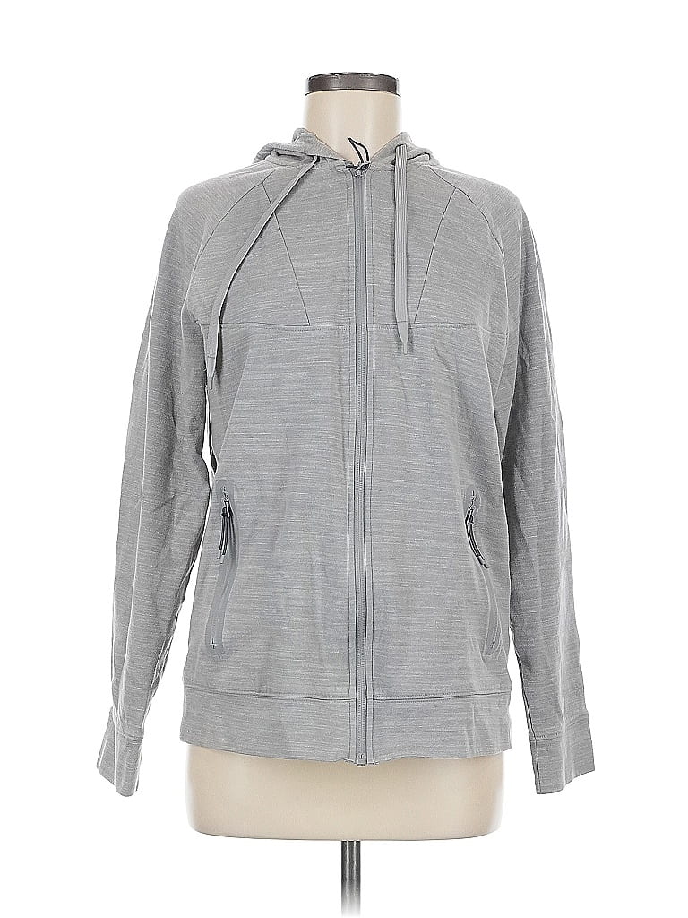 Pre-owned All In Motion Zip Up Hoodie In Gray