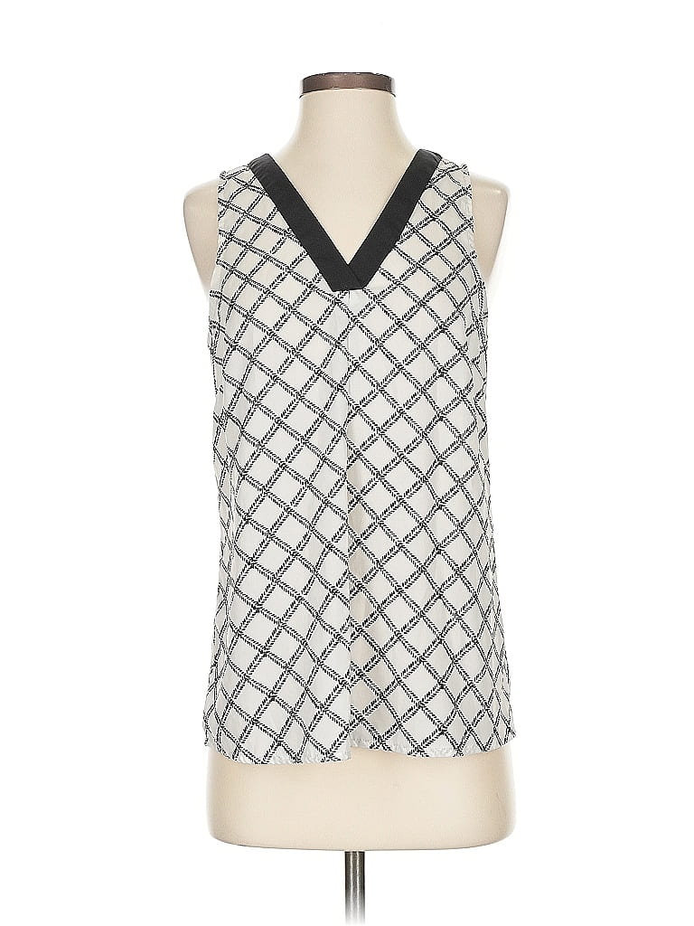 Pre-owned Cynthia Rowley Tjx Sleeveless Blouse In Silver