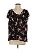 Torrid 100% Rayon Black Short Sleeve Blouse Size Med Plus (00) - photo 1