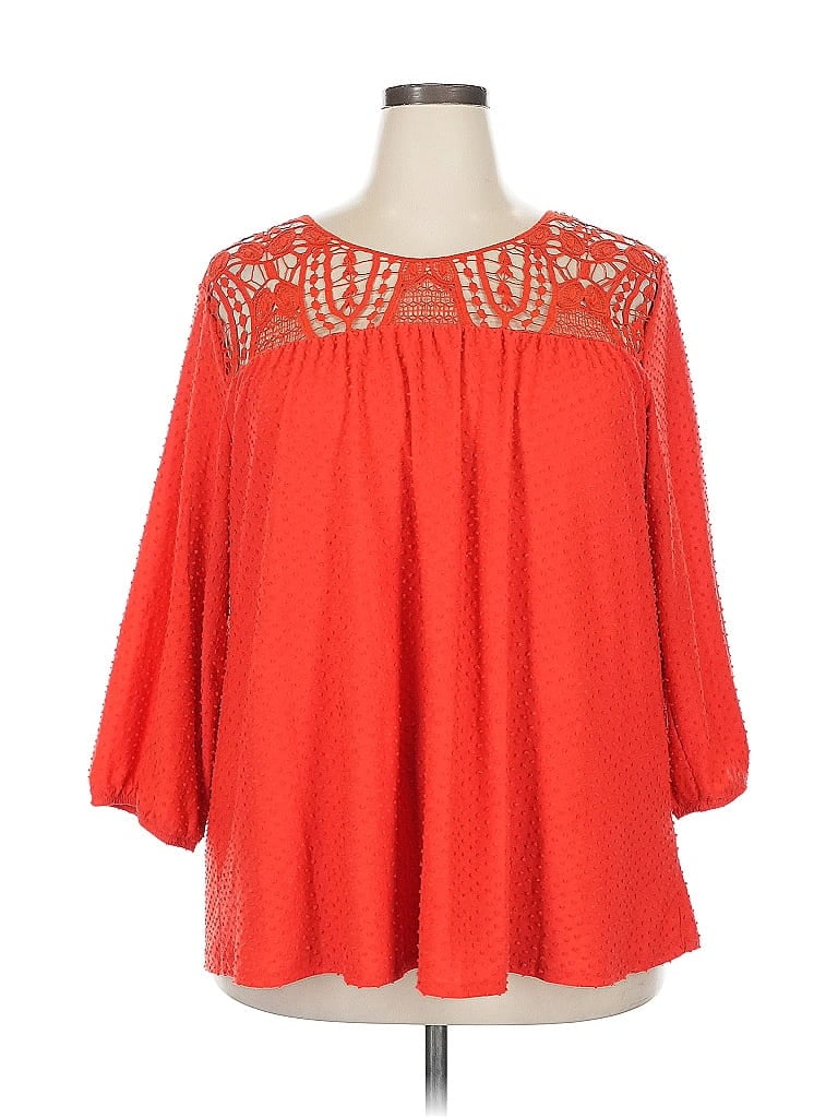 ZAC & RACHEL Pre-owned 3/4 Sleeve Blouse In Red