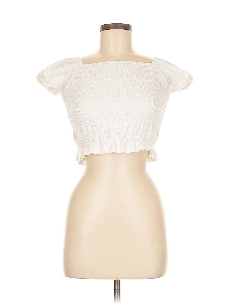 OLD NAVY Pre-owned Short Sleeve Top White Strapless Neckline Tops