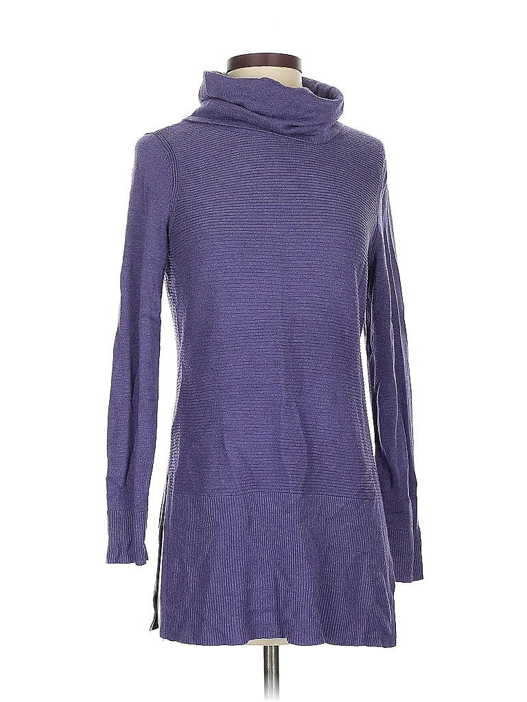 Pre-owned Adrienne Vittadini Turtleneck Sweater In Purple
