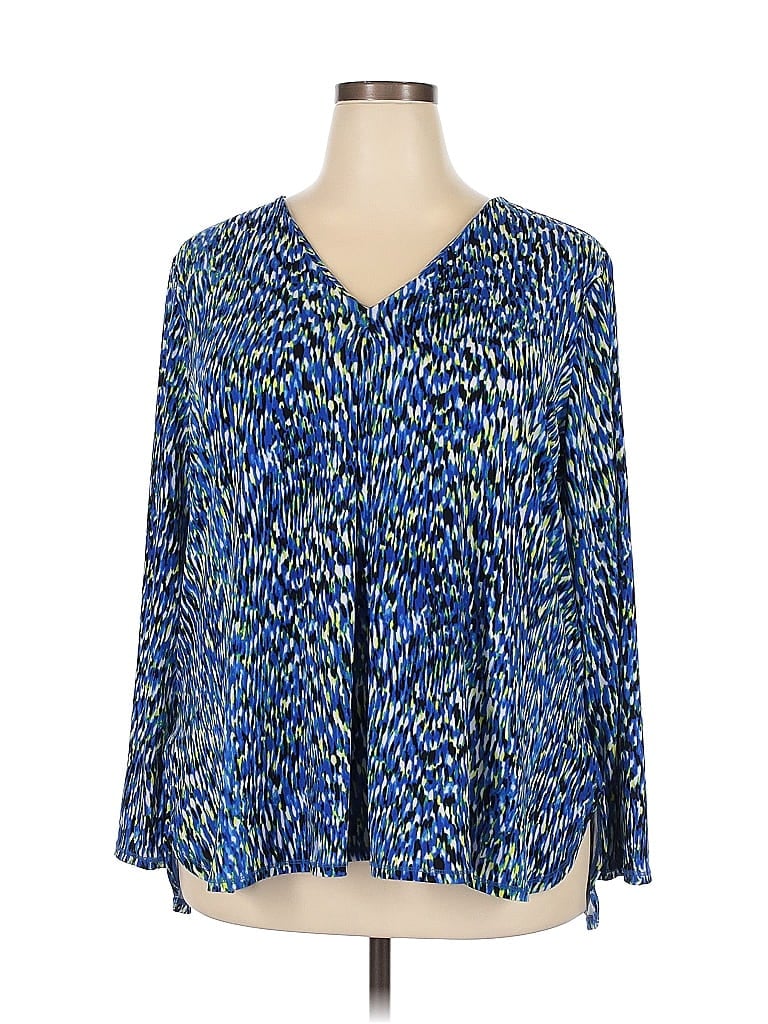PREMISE Pre-owned 3/4 Sleeve Blouse In Blue