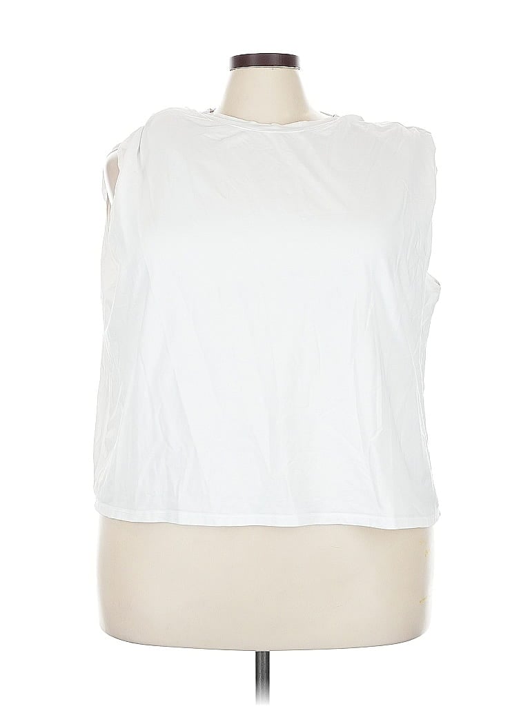 ELOQUII Pre-owned Sleeveless Blouse In White