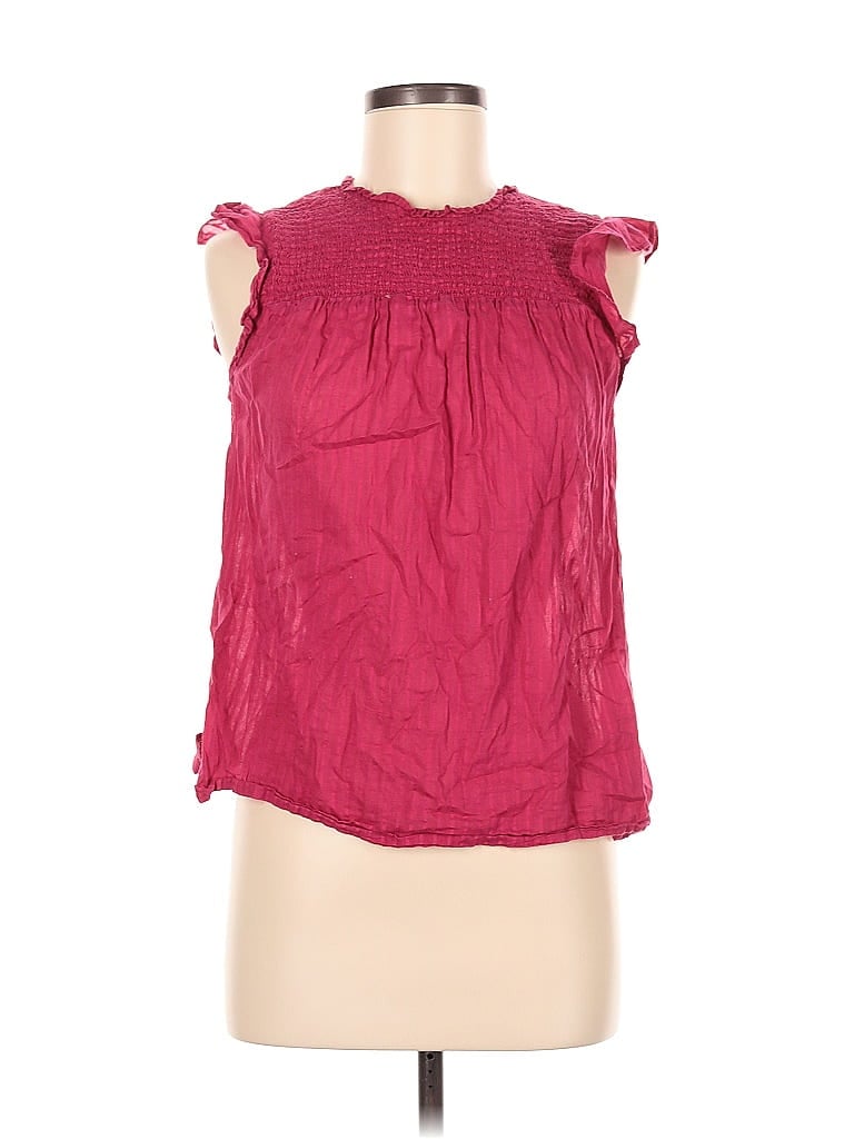 Pre-owned Old Navy Sleeveless Blouse In Burgundy