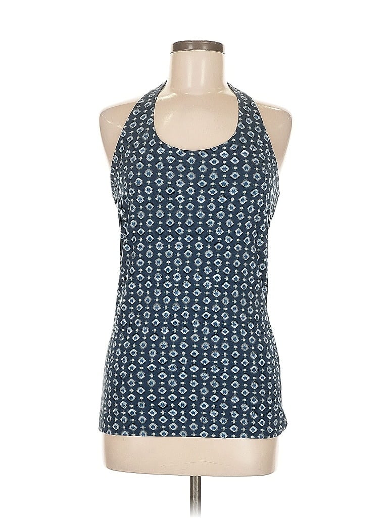 Pre-owned Merona Tank Top Blue Halter Neckline Tops