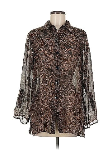 Chico's Design Long Sleeve Silk Top (view 1)