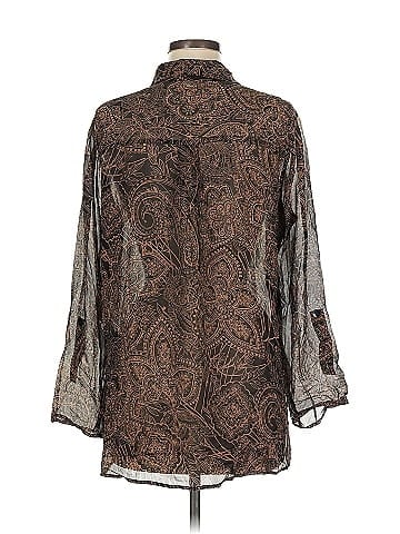 Chico's Design Long Sleeve Silk Top (view 2)
