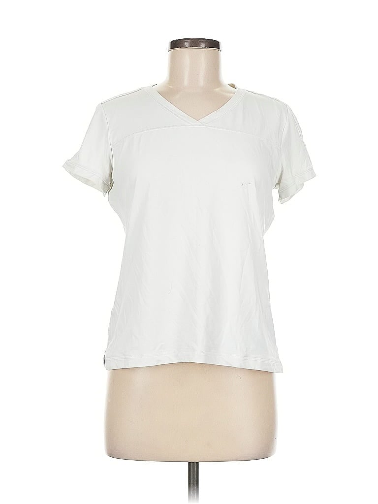 Pre-owned Danskin Now Short Sleeve T-shirt In White