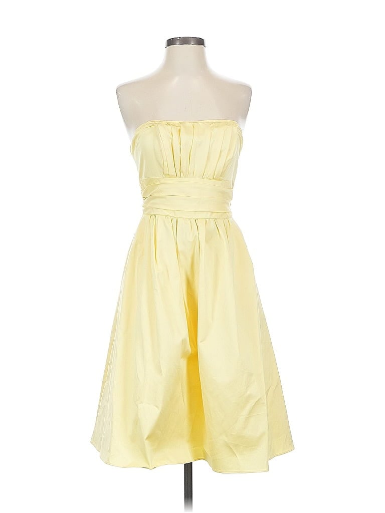 Pre-owned David's Bridal Cocktail Dress In Yellow