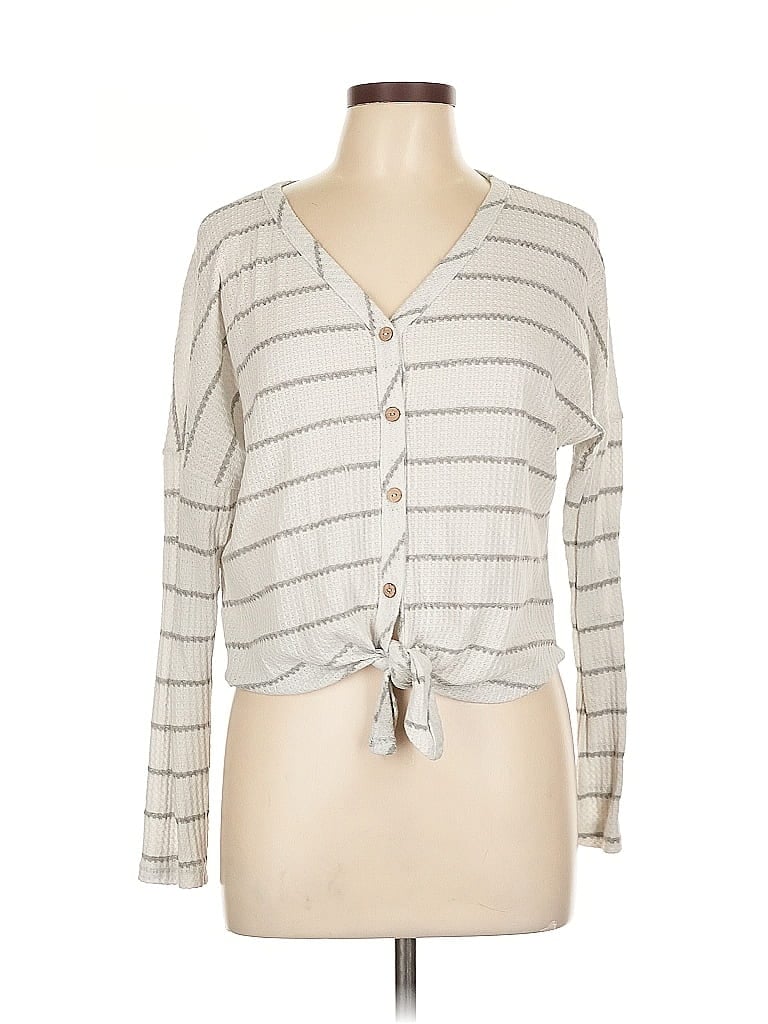 Pre-owned Paper Crane Cardigan Sweater In Gray