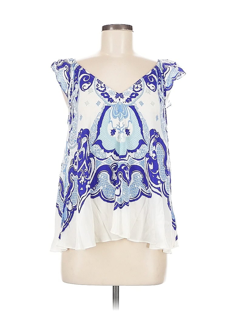 MAEVE Pre-owned Short Sleeve Blouse In Blue