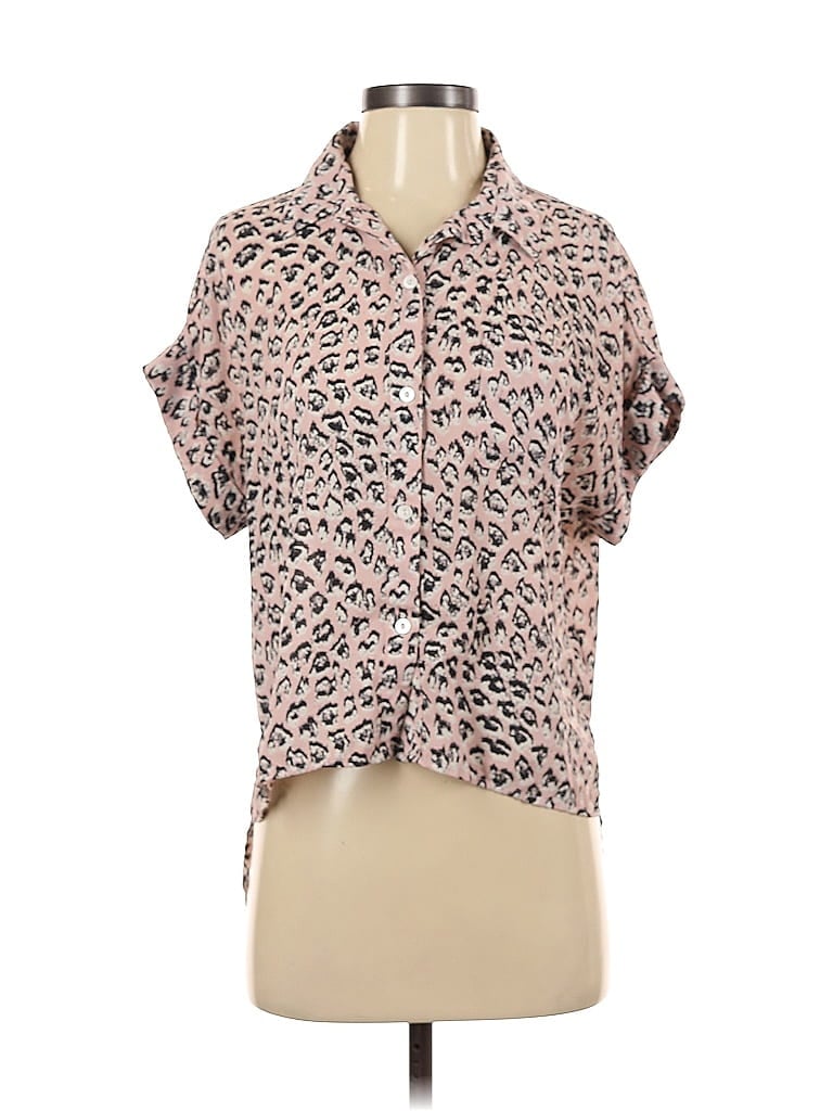 Pre-owned Lulus Short Sleeve Blouse In Pink