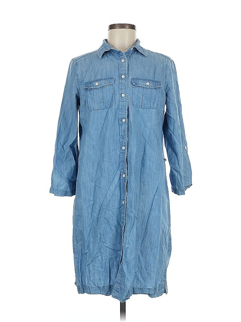 Pre-owned Ann Taylor Loft Outlet Casual Dress In Blue