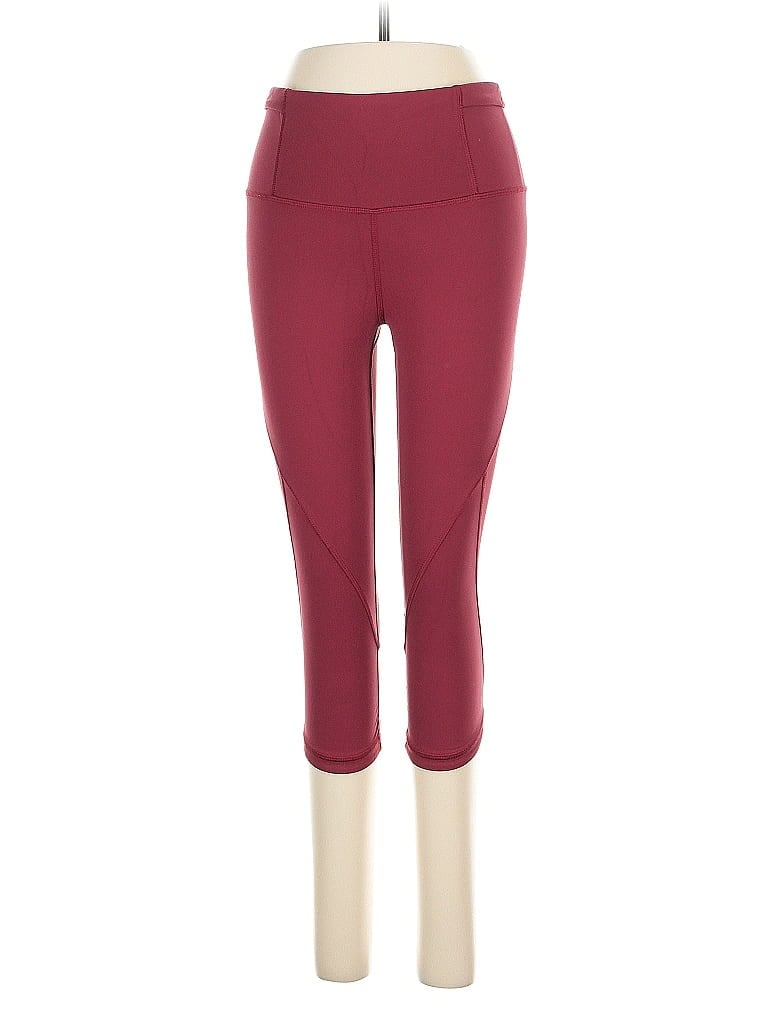Pre-owned Lululemon Athletica Active Pants In Burgundy