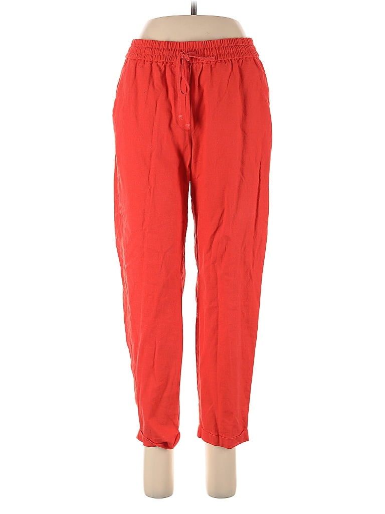 Pre-owned J.crew Factory Store Linen Pants In Red