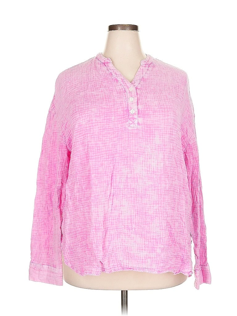 Pre-owned Unbranded Long Sleeve Blouse In Pink