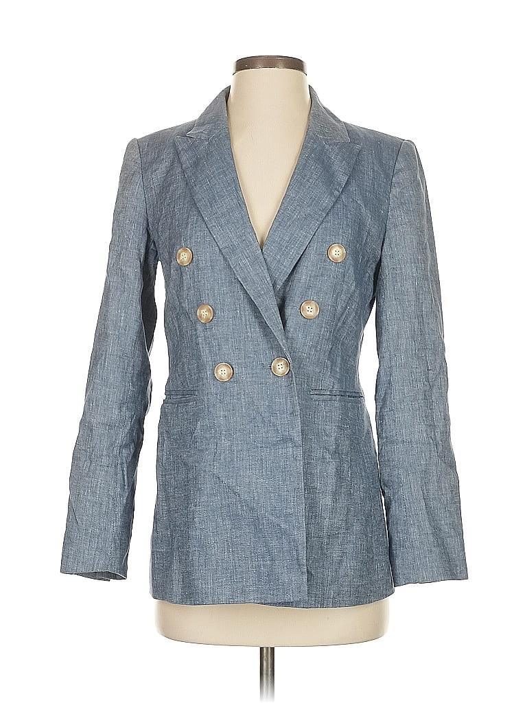 Pre-owned Ann Taylor Loft Blazer Jacket In Blue