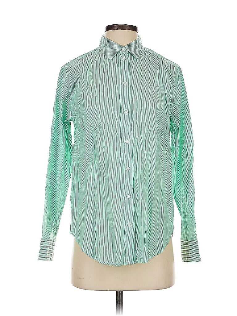 EVERLANE Pre-owned Long Sleeve Button Down Shirt In Green