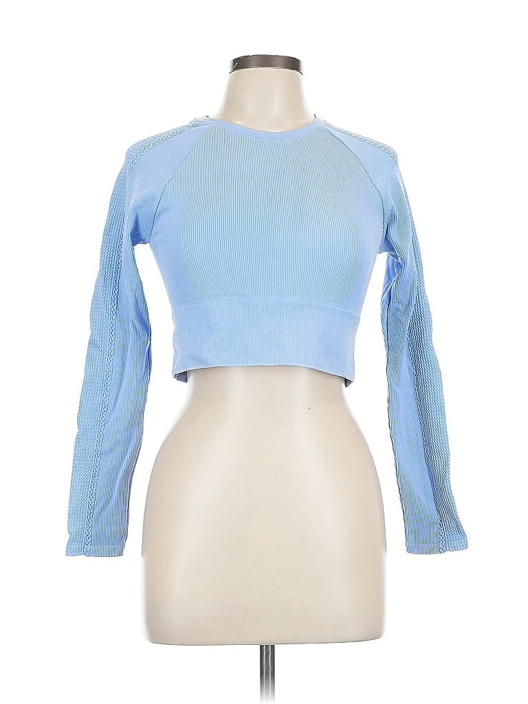 Pre-owned Offline By Aerie Long Sleeve Top Blue Boatneck Tops