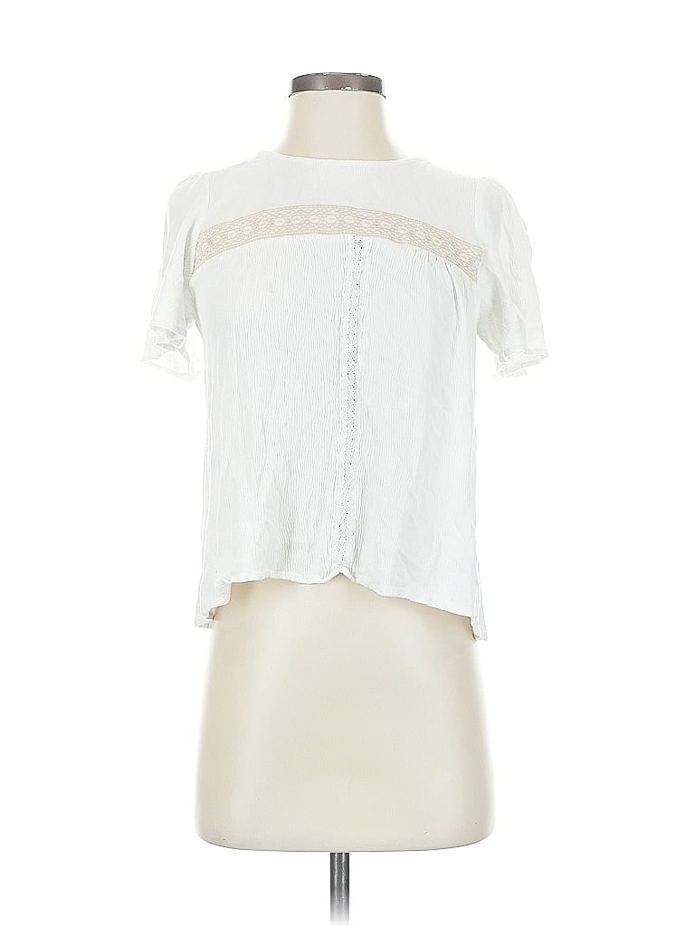 HEM & THREAD Pre-owned Short Sleeve Blouse In White