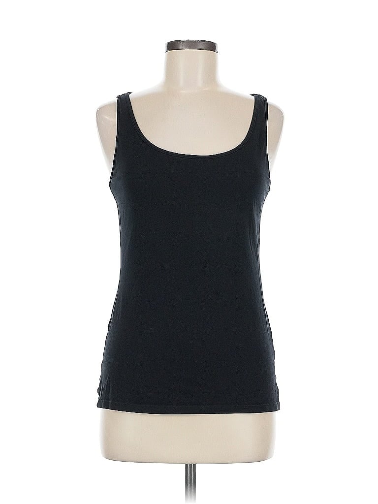 Pre-owned Basics Tank Top Black Strapless Neckline Tops