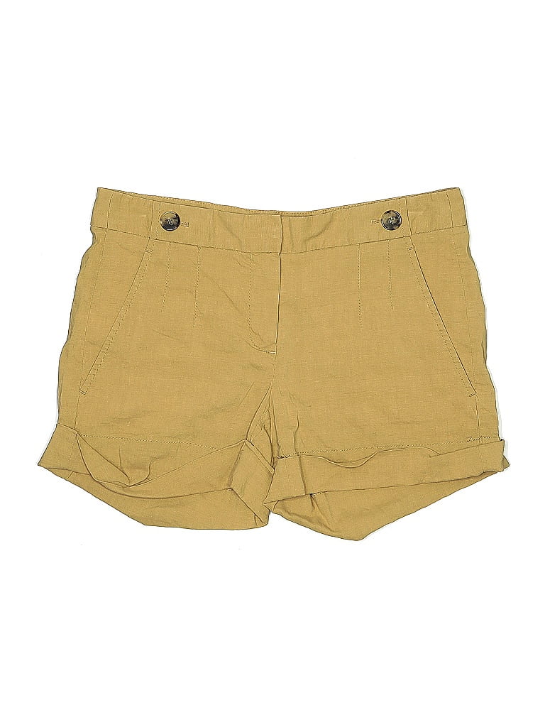 Pre-owned Theory Khaki Shorts In Yellow