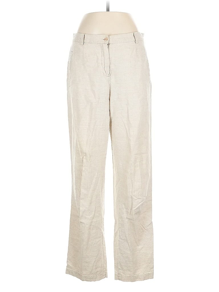 Pre-owned Christopher & Banks Linen Pants In White