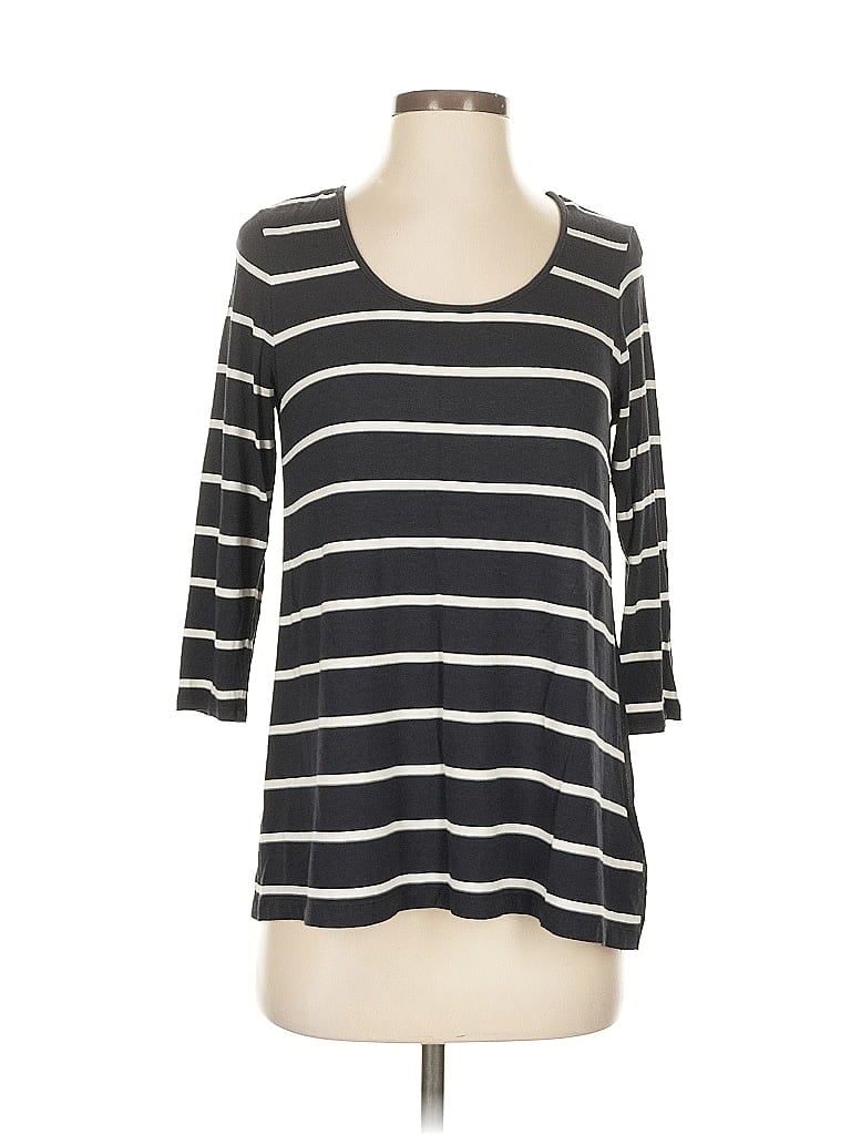 Pre-owned Cynthia Rowley Tjx 3/4 Sleeve T-shirt In Black