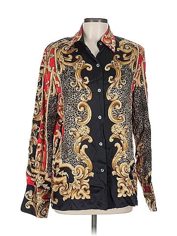 Linda Allard Ellen Tracy Long Sleeve Silk Top (view 1)