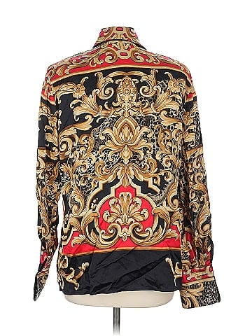 Linda Allard Ellen Tracy Long Sleeve Silk Top (view 2)