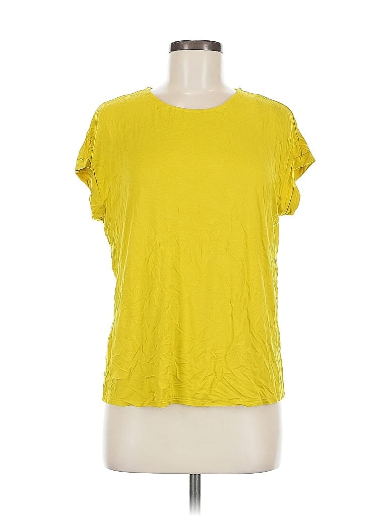 Pre-owned Green Envelope Short Sleeve T-shirt In Yellow