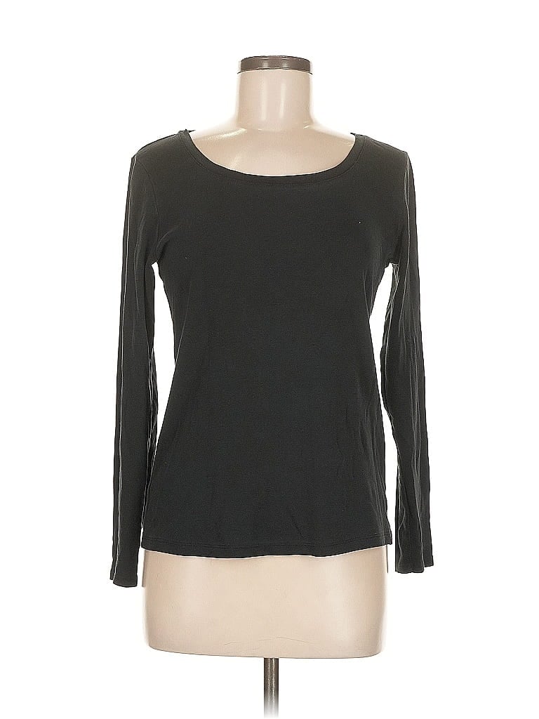 Pre-owned Ann Taylor Loft Long Sleeve T-shirt In Black