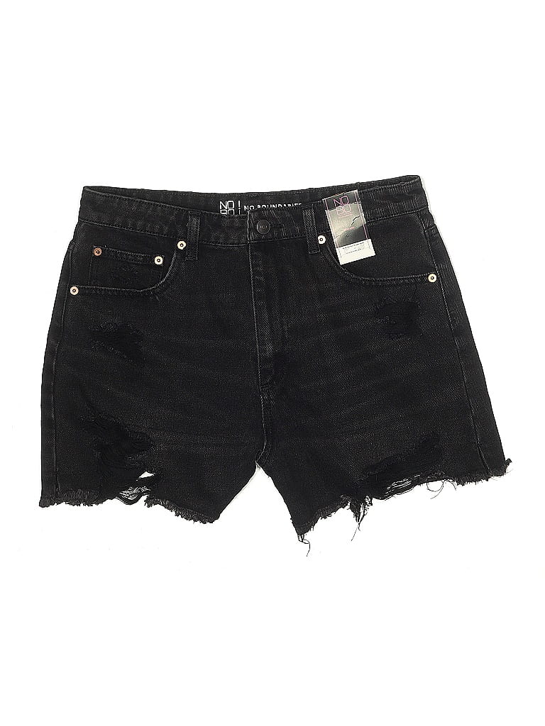 No Boundaries Denim Shorts In Black