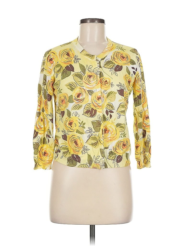 Pre-owned Cabi Cardigan Sweater In Yellow